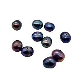 PremiumBead Premium Rainbow Peacock Freshwater Pearl Beads | 8x7mm | 10 Pearls |