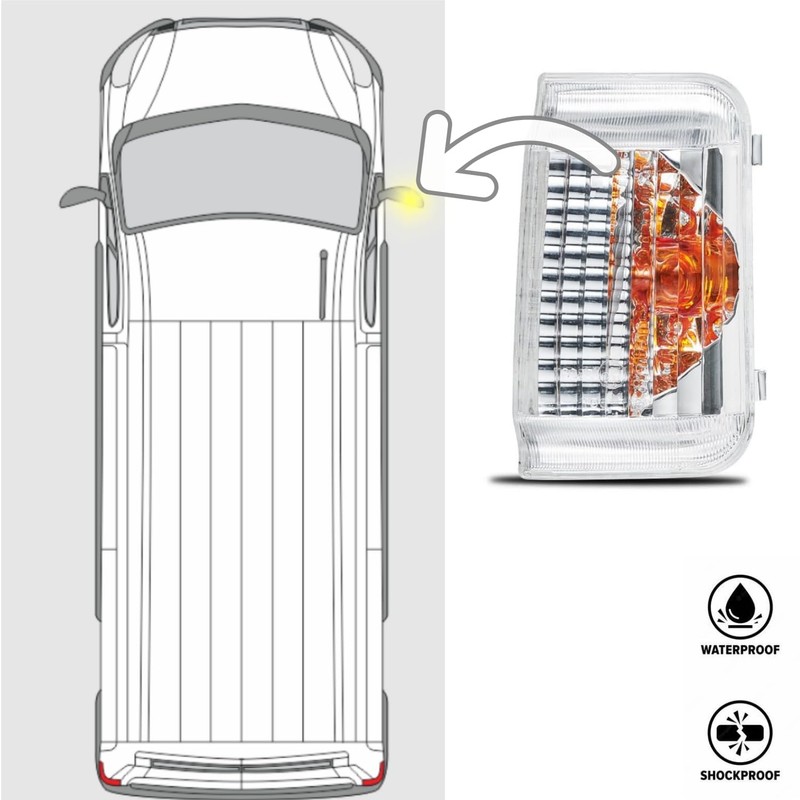 WESIGAO Blinker Turn Signal Light for Dodge Ram ProMaster 1500