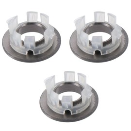 iuniq 3 Pcs Sink Overflow Covers, Solid Brass Brushed Nickel Overflow Ring Basin Trim Round Hole Caps Insert Spares for Bathroom Kitchen