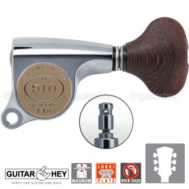 GOTOH NEW Gotoh SGS510Z-TS5 MG L3+R3 Set Mini Locking Tuners 1:18 Ratio 3x3 - CHROME