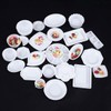 tomtask Dollhouse Miniature Plastic Plates Plates Plates Set of 33