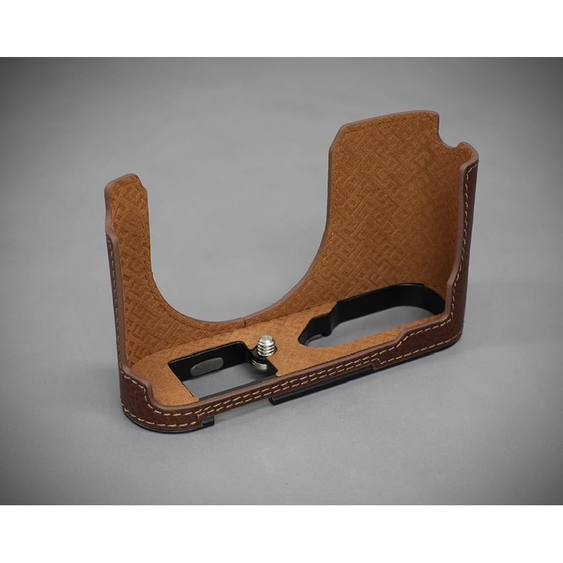 LIM'S Genuine Italy Leather Camera Half Case Metal Grip Dovetail