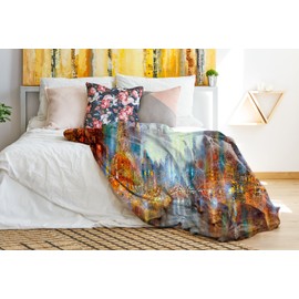 Ultra Soft Plush Fleece Blanket 150x100cm, 525 g/sqm – City of Light – Unbeatably Soft and Cozy Premium Quality Sofa Throw – Design by Annette Schmucker