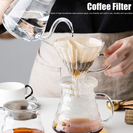 Glass Coffee Dripper,Clever Dripper Filters,Reusable Pour Over Coffee Dripper Glass Cone Filter Cup Coffee Machine Accessories Home Office Use
