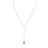 Sunstone Raw Nugget Lariat in Sterling Silver