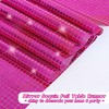 durony 2 Pack Disco Party Table Runner Mirror Hot Pink
