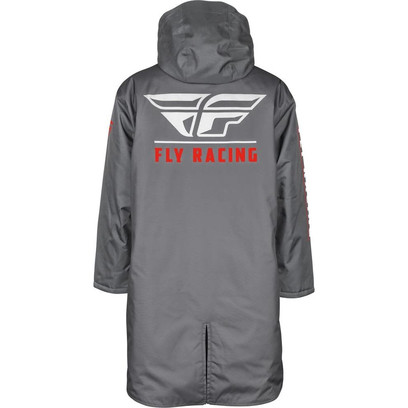 Fly Racing Pit Coat (Grey/Red, One Size)