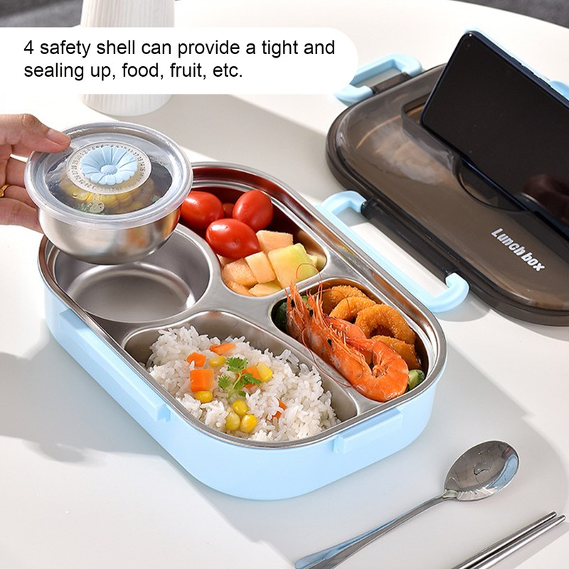 Lunch Box Removable Tray Keep Warm Function Food Grade Plastic