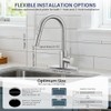 KPW Kitchen Faucet with Pull-Down Sprayer, Brushed Nickel, High-Arc Single
