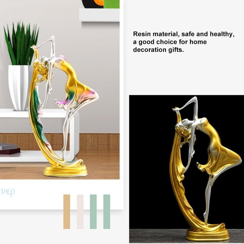 Modern Style Resin Dancing Girl Sculptures Ballerina Statue Figurine Dancer