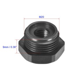 MACHSWON 1 Pcs Threaded Reducing Bushing Nylon Adapter M20 Male to M12 Female Thread IP68 Waterproof Fitting Connector for Electrical and Industrial Use