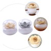 Zerodeko 2pcs Creative Lotus Shape Toothpick Holder and Cotton Swab