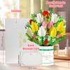 YianHien Pop Up Card Tulip Bouquet, Perfect 3D Card Mother's