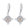 Sterling Silver Witches Knot Earrings Birthstone Drop Dangle Leverback Earring