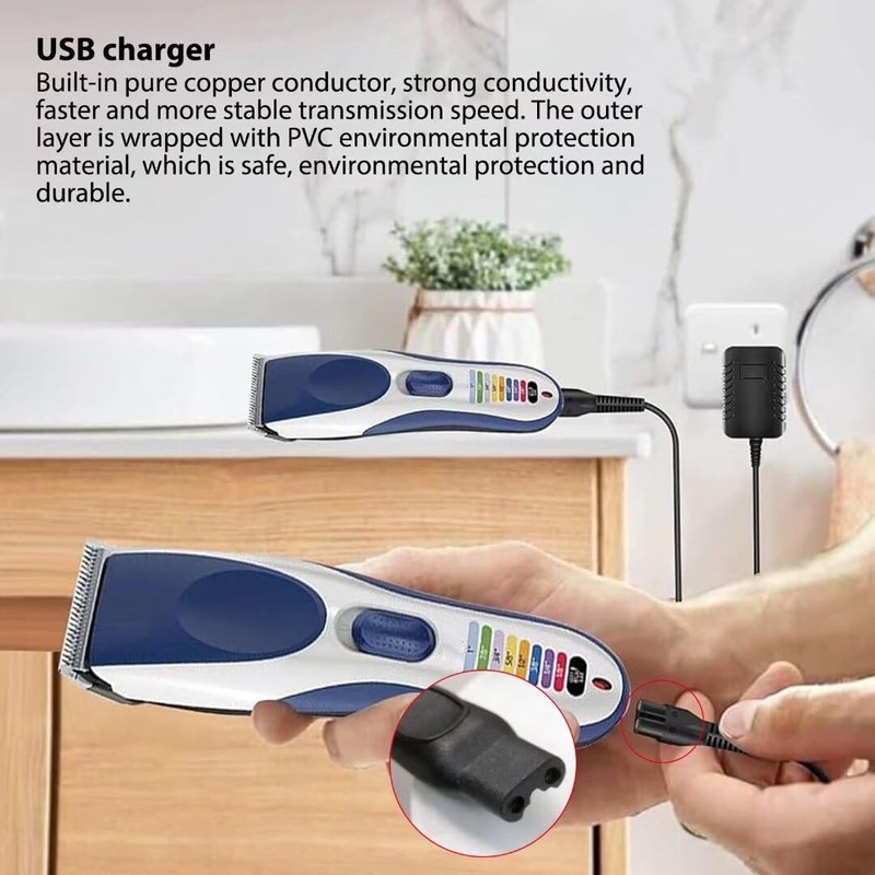 5V Hair Clipper Razor Charger Adapter Set for HQ8505 AT810/41