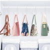 HiGift Bag Hooks for Closet, Unique Twist Design White Vinyl