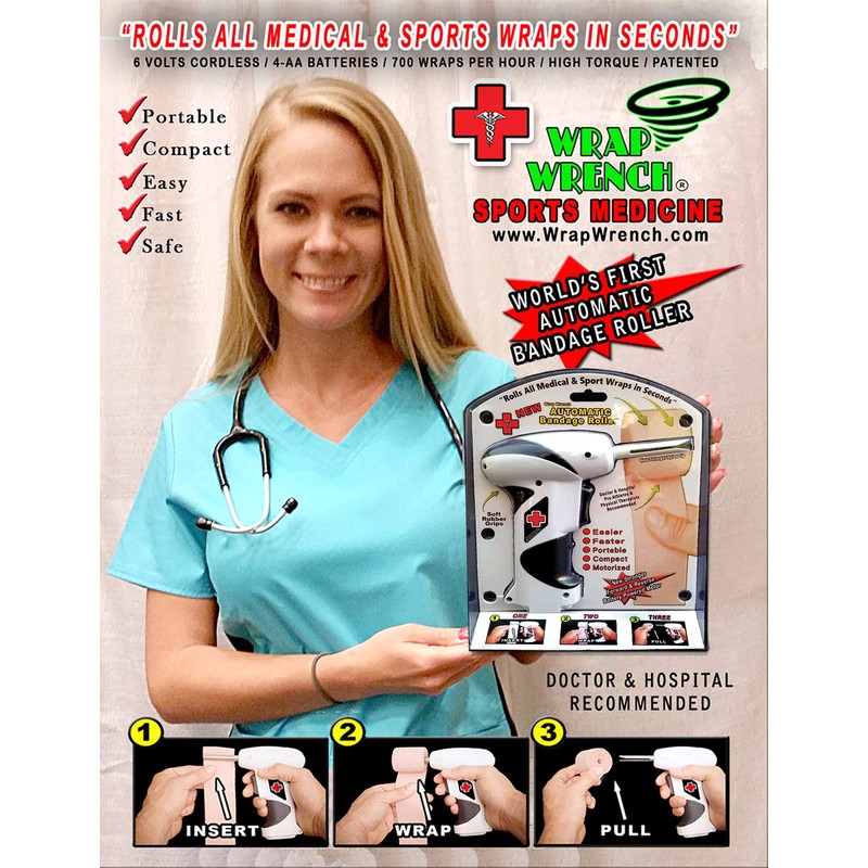 Wrap Wrench-A Professional Sports & Medical Wrap and Bandage Roller