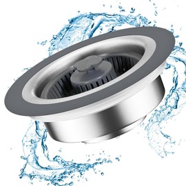 Sink Drain Strainer - Upgraded 3-in-1 Stainless Steel Kitchen Sink Stopper, Pop-Up Basket Filter & Stopper, Anti-Clogging for US Standard 3.5-Inch