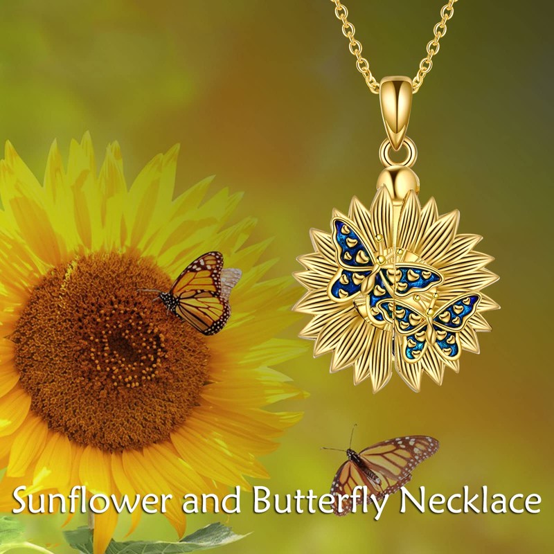 Yellow Gold Plated 2 Butterflies