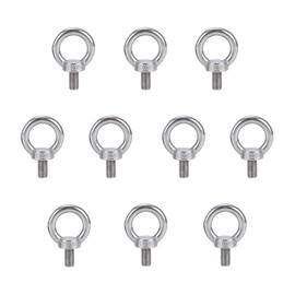 YFFSFDC Eye Bolts M6 Bolts Set of 10 Stainless Steel Bolt Set Hanging Reinforced Auxiliary Hardware Furniture