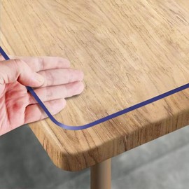 Royhom Clear Table Protector 42 x 96 Inch - 1.5mm Thick Plastic Table Cover, Clear Table Cover Protector Rectangle, Waterproof PVC Desk Mat for Coffee Table, Writing Desk, Dining Room, Dresser