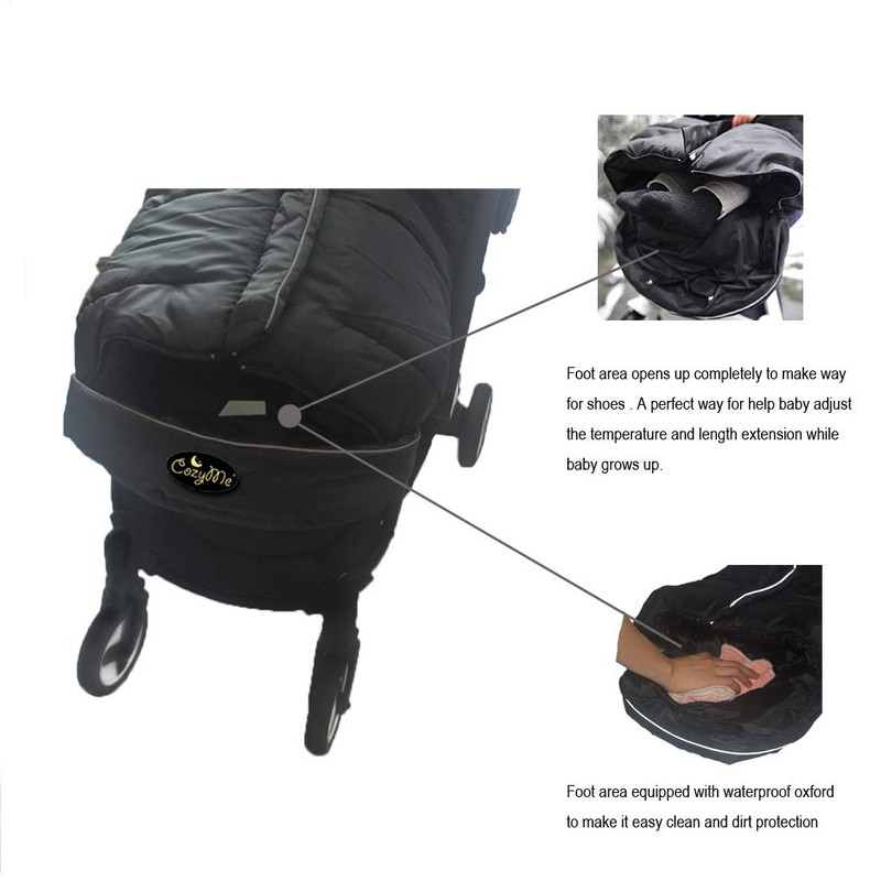 CozyMe Winter Stroller Blanket Evolution, Stroller Footmuff, 3-in-1 Waterproof Toddler