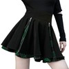 Kisidoo Gothic Skirts Cute High Elastic Waisted Plaid Kilts for