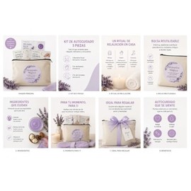 Kit de Autocuidado Momento Mágico con Mascarilla Facial, Guantes Hidratantes y Calcetines Hidratantes, Bolsa de Yute Reutilizable, 3 Piezas