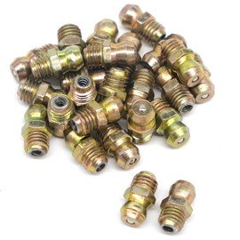 AutoE 25 Pcs/Set 1/4-28 SAE-LT Copper Taper Thread Grease Zerk Nipple Fitting (Straight)