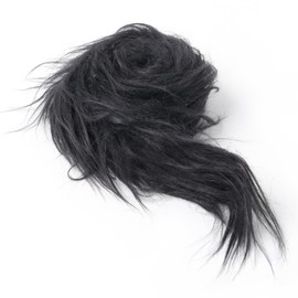 Shaggy Plush Faux Fur Fabric Precut Strips Black Fur Fluffy Fuzzy Craft Fur for Christmas Decoration DIY Craft Gnomes Beard Hair Dwarf Cosplay Costume (Black, 2x60 inch)