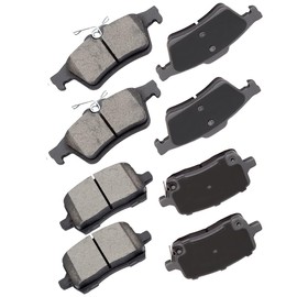 LSAILON [D1028+D1095] Front & Rear Ceramic Disc Brake Pads Set For Pontiac Solstice 2006-2009,For Saturn Sky 2007-2010 [8PCS]