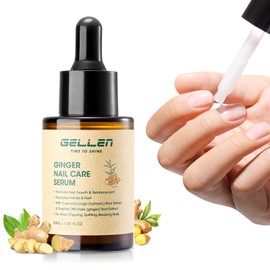 Gellen 30ml Ginger Nail Growth Serum for Nail Strengthener and Growth, Nail Repair Treatment for Weak Brittle Splitting Damaged Nails, Hydrated & Nourished Nail Care Solution