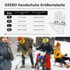 Ozero Winter Thermal Windproof Leather Gloves 1 Pair, grey, m