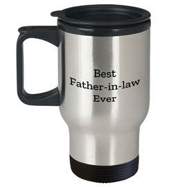 Best Father-in-law Ever Travel Mug, Stainless Steel, 14oz, Funny Quote, Graduation Gift, Gifts from Men to Father-in-law, Unique Unique Gifts