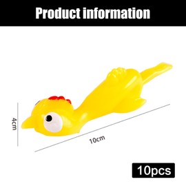 10 Pcs Slingshot Chicken Flying Finger Toys - Stretchy Rubber Flick Chicks Shooting Game for Kids & Adults - Stress Relieve Fidget Toy, Party Favors & Easter Gift