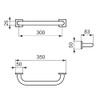 Ideal Standard IOM E2203AA Square Grab Rail 300 mm Chrome
