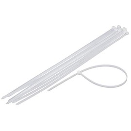 Sherco-Auto Standard Natural 11" Inch Cable Zip Ties 50 Pounds Tensile Strength UV Resistant Wire Wrap - 500 Pack - Made in the USA