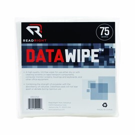 Read Right DataWipe Cleaning Pads, 6 x 6 Inch, 75 Wipes per Bag (RR1250)