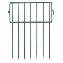 Adavin Green Animal Barrier Fence,24 Pack 12in(L)X15in(H) No Dig Garden Decorative Fence 1.5" Gap, Rustproof Metal Dig Deterrent Panel Border for Dog Rabbits, Ground Stakes Outdoor Patio,Total 24Ft(L)