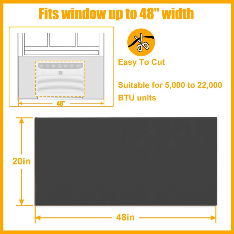LBG Products Window Air Conditioner Side Panels,48" Extended Width Full