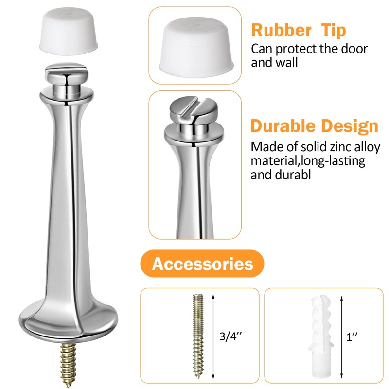 Chumia 24 Pack Door Stop Heavy Duty Solid Rigid Door