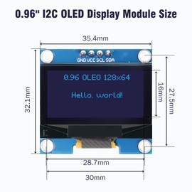 0.96 Inch OLED Display I2C Module Binghe 3 Pcs 0.96 Inch OLED Display I2C IIC Module, OLED Display Module with White Characters 128 x 64 Pixels Compatible with Arduino