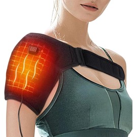 Hombrera Térmica – Tela 46.5x34.5cm + Neopreno, Masajeador Eléctrico USB, Cinturón de Soporte para aliviar el dolor muscular, bienestar de mujeres y hombres, relajación de papá y mamá.