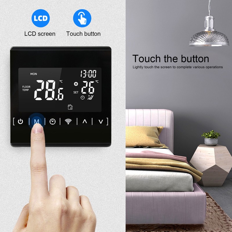 WiFi Smart Thermostat Electric Floor Heating Temperature Controller Voice Control