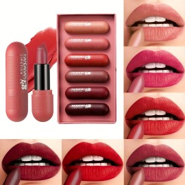 Set Labiales En Barra Hidratantes Larga Duración M172-6color/set