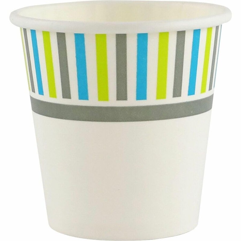Genuine Joe Cold Beverage Cup, 3oz, Paper, Striped Pattern, 50