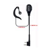 Retevis 2 Way Radio Earpiece, C-Type Earhook, 2 Pin, for