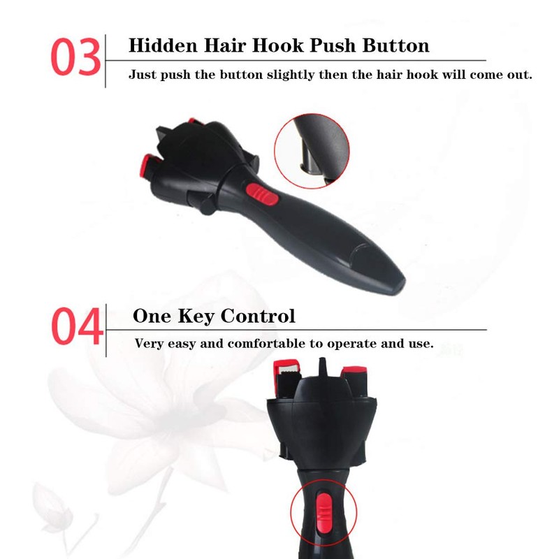 Zerodis Automatic Hair Braider, Electronic Hair Curling Irons Roller with