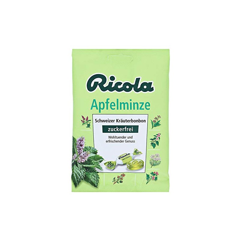 Apple Mint Sugar-Free Bags by RICOLA - 75g