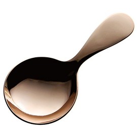 Aoyoshi CASUAL PRODUCT 510809 Round Tea Caddy Spoon, Pink Gold, Made in Japan, Antibacterial